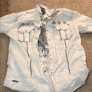 Affliction men large button down